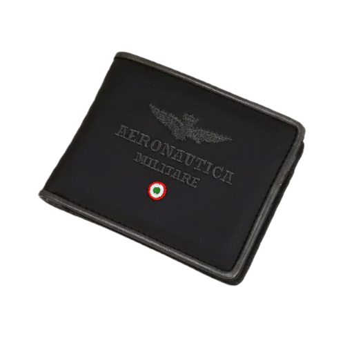 Men's wallet Aeronautica Militare City Black for gift - AM-337-NERO