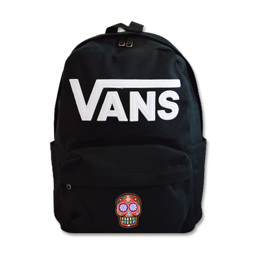 Vans New Skool 18 l Backpack black VN000628BLK1 + Custom Mexican Skull Red