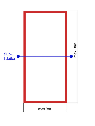 RomiSport Adjustable Court Lines Blue max 9 x 18m - Lin000048