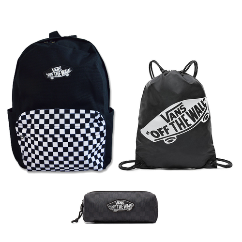 Vans New Skool Backpack Checkerboard VN000628Y281 + + Benched Bag + OTW Pencil Pouch