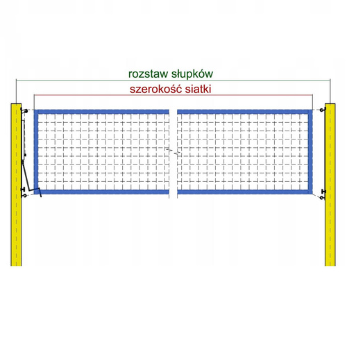 Professional Volleyball Net RomiSport 8,5m x 1m - Sia000015