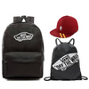  VANS Realm Backpack - VN0A3UI6BLK + Court Side Printed Hat Benched Bag