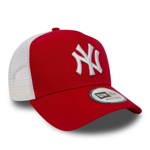 New Era MLB New York Yankees Clean A Frame Trucker Cap Custom Rose - 11588488