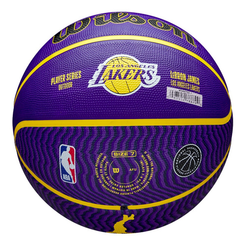 Set to Basketball Portable Stand OneTeam + Wilson LeBron James Los Angeles Lakers Ball