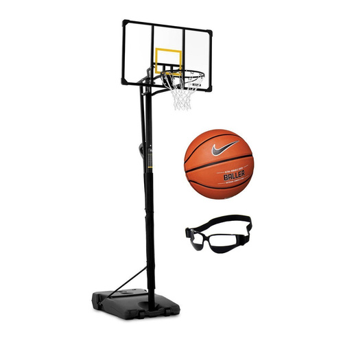 Basketball set 230-305 cm + Nike BALLER 8P Basketball + Lunettes de Dribble de basket-ball
