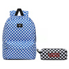 Vans Old Skool III Victoria Blue Check Batoh - VN0A3I6RZZ4 + Pencil Pouch