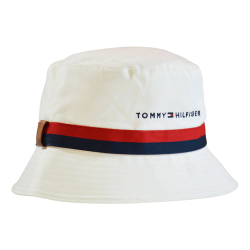 Tommy Hilfiger Established Tape Bucket White Hat - AM0AM08271-YBI