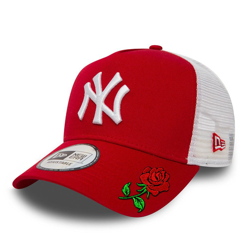 New Era MLB New York Yankees Clean A Frame Trucker Cap Custom Rose - 11588488