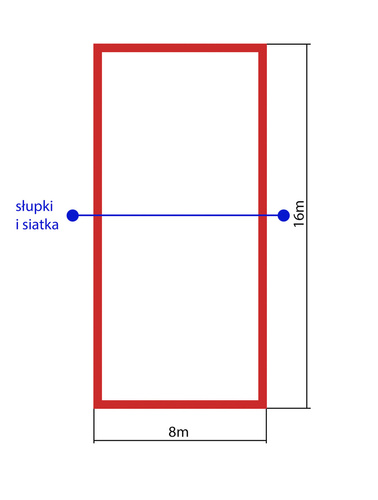 RomiSport Court Lines 8 x 16m Blue - Lin000047