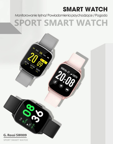 Zegarek Smart Watch SW009-2 pink r.gold/pink