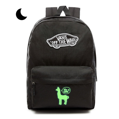 VANS Realm Backpack black VN0A3UI6BLK + Custom Lumi Lama