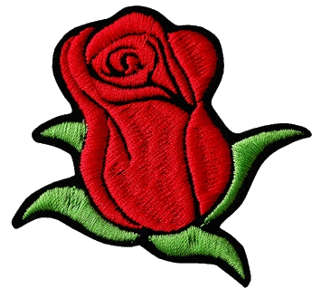 Nášivka na oblečení Red Rose Růže
