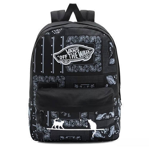 Vans Realm Backpack Mix of Patterns Custom Cats