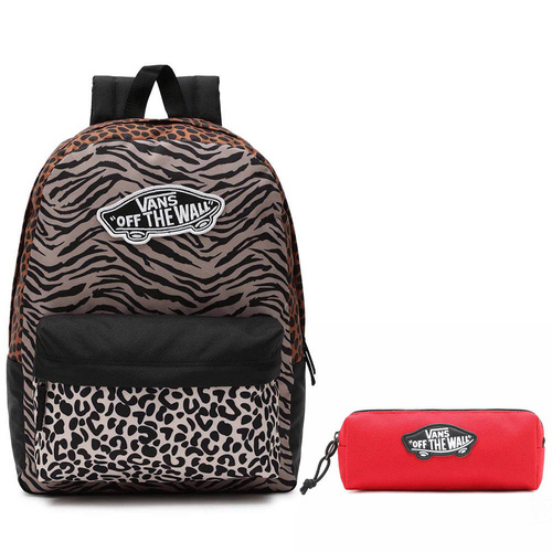 Vans Realm Backpack Animal Patterns + Pencil Pouch Batoh