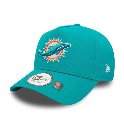 New Era 9FORTY NFL Miami Dolphins Official Team Colours Turquoise E-Frame Adjustable Cap - 60565502