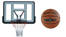 Basketball set Spartan Wall Mounted Backboard + Spalding NBA Platinum