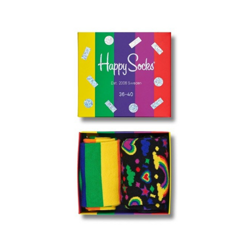 Happy Socks Pride Giftbox  2-pack Ponožky  - SXPRI02-0100 