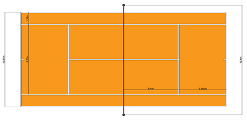 Professional Volleyball Net RomiSport Standard 8,5 m x 1 m - Sia000087