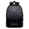 Vans Realm Black-Brand Striper Batoh - VN0A3UI7W07 - Custom Cat