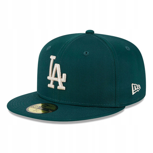 New Era 59FIFTY LA Los Angeles Dodgers League Essential Fullcap Dark Green/ Stone - 604246683