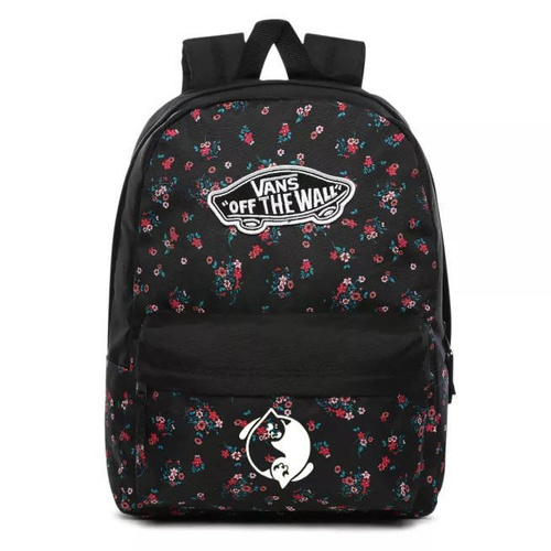 Vans Realm Beauty Floral Black Batoh Custom Yin Yang Cats - VN0A3UI6ZX3